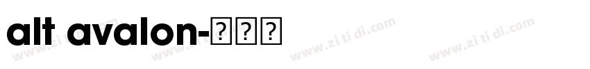 alt avalon字体转换